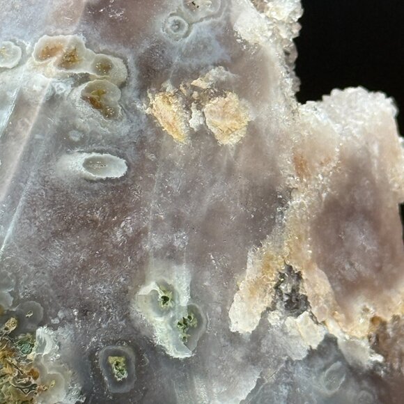 Pink Amethyst Sugar Druzy Free Form Specimen Crystal 1232g Moss Agate Geode - Picture 10 of 14